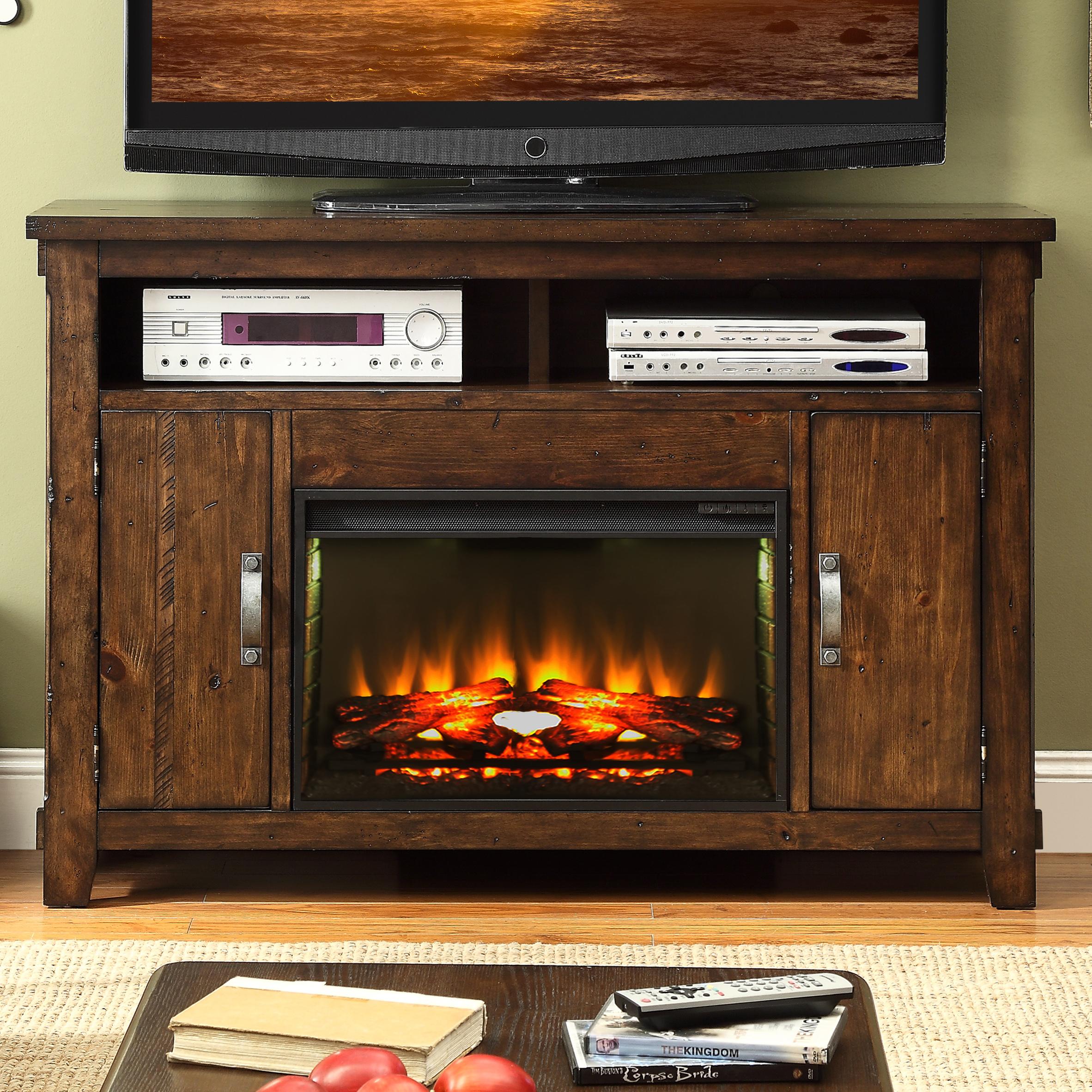 Legends Furniture Restoration Rustic Casual Fireplace TV Console | Wayside Furniture | TV Stands Shop for the Legends Furniture Restoration Fireplace Console at Wayside Furniture - Your Akron